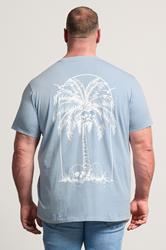 BadRhino Big & Tall Light Blue Acid Wash Graphic T-Shirt | BadRhino 4
