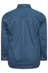 BadRhino Big & Tall Blue Geometric Print Party Shirt | BadRhino 5