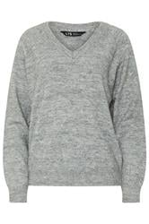 LTS PREMIUM Tall Grey Knit V-Neck Jumper | Long Tall Sally 6