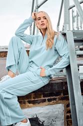 LTS Tall Blue Piped Wide Leg Joggers | Long Tall Sally 1