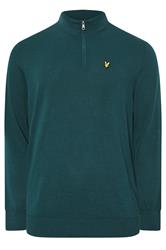 LYLE & SCOTT Big & Tall Teal Blue Quarter Zip Jumper