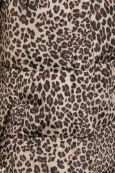 LTS Tall Womens Beige Brown Leopard Print Longline Puffer Coat | Long Tall Sally 6
