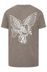 BadRhino Big & Tall Brown Acid Wash Falcon Graphic T-Shirt | BadRhino 2