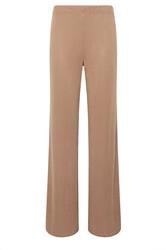 LTS Tall Camel Brown Ribbed Wide Leg Trousers