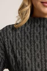 LTS Tall Charcoal Grey Knit Funnel Top | Long Tall Sally 4