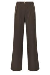 LTS Tall Women's Chocolate Brown Buckle Wide Leg Trousers | Long Tall Sally 1