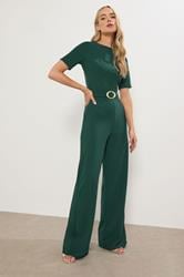 LTS Tall Dark Green Belted Jumpsuit | Long Tall Sally 1