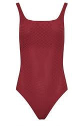 LTS Tall Womens Rust Orange Crochet Swimsuit | Long Tall Sally 2