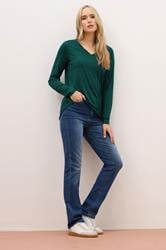 LTS PREMIUM Tall 2 PACK Burgundy Red & Green V-Neck Tops | Long Tall Sally 4