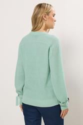 LTS Tall Green Knitted Buckle Sleeve Jumper | Long Tall Sally 3