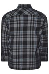 LYLE & SCOTT Big & Tall Black & White Check Shirt | BadRhino 5