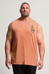 BadRhino Big & Tall Orange Acid Wash Tiger Vest | BadRhino 2
