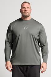 IronRhino Big & Tall Grey Performance Long Sleeve T-Shirt | BadRhino 3
