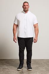 BadRhino Big & Tall White Poplin Short Sleeve Shirt | BadRhino 2