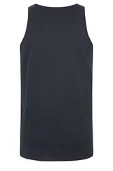 BadRhino Big & Tall Navy Blue Extra Long Plain Vest Top | BadRhino 6