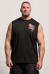 BadRhino Big & Tall Black Dragon Graphic Vest | BadRhino 3