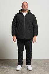 JACK & JONES Big & Tall Black Reversible Puffer Jacket | BadRhino 2