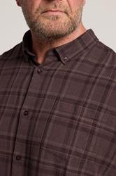 BadRhino Big & Tall Burgundy Red Check Long Sleeve Shirt | BadRhino 4