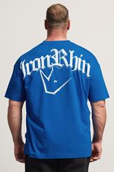 IronRhino Big & Tall Cobalt Blue Old English Logo T-Shirt | BadRhino 4