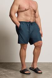 BadRhino Big & Tall Navy Blue Plain Swim Shorts | BadRhino 3