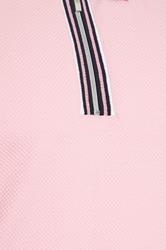 BadRhino Big & Tall Pink Seersucker Textured Zip Polo Shirt | BadRhino 6
