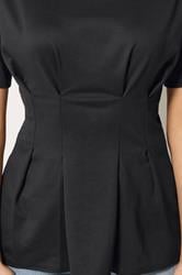 LTS Tall Women's Black Pleated Detail Top | Long Tall Sally 4