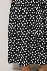 LTS Tall Women's Black Spot Print Tiered Smock Dress | Long Tall Sally 4