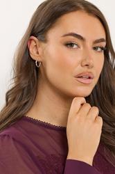 6 PACK Silver Tone Hoop Earring Set | Yours Clothing 2