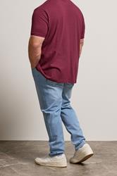 BadRhino Big & Tall Light Blue Straight Leg Stretch Jeans | BadRhino 3