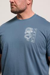 BadRhino Big & Tall Blue Extra Long Dragon Graphic T-Shirt | BadRhino 4