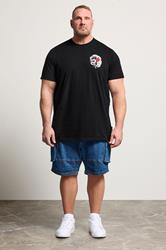 BadRhino Big & Tall Black Extra Long Japanese Animal Graphic T-Shirt | BadRhino 1