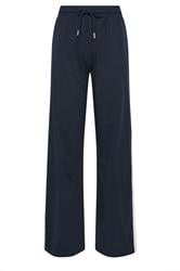 LTS Tall Women's Navy Blue Pipe Detail Cotton Wide Leg Joggers | Long Tall Sally 5