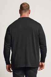 BadRhino Big & Tall Black Long Sleeve Dragon Graphic T-shirt | BadRhino 3