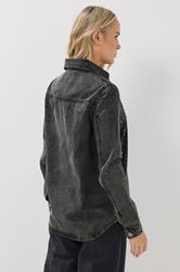 LTS Tall Grey Studded Denim Shirt | Long Tall Sally 3