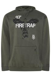 FIRETRAP Big & Tall Khaki Green Hawk Hoodie
