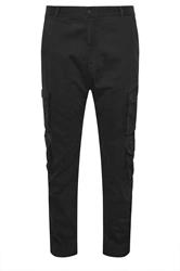 BadRhino Big & Tall Black Cargo Trousers