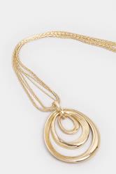 Gold Tone Circle Strand Necklace | Yours Clothing 3