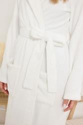 LTS Tall White Super Soft Fleece Maxi Dressing Gown | Long Tall Sally 4