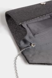 Black Sequin Chevron Clutch Bag | Yours Clothing 6