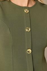 LTS Tall Women's Set Khaki Green Textured Waistcoat & Wide Leg Trousers | Long Tall Sally 2