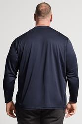 IronRhino Big & Tall Navy Blue Performance Long Sleeve T-Shirt | BadRhino 2