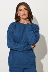 LTS Tall Dark Blue Crew Neck Sweatshirt | Long Tall Sally 2