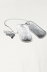 BadRhino Big & Tall Off-White Military Dog Tag Graphic T-Shirt | BadRhino 9