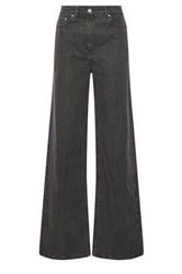 LTS Tall Dark Grey Washed Wide Leg Jeans | Long Tall Sally 8