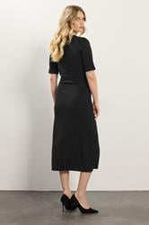 LTS Tall Black Keyhole Midi Dress | Long Tall Sally 3