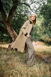 LTS Tall Stone Brown Longline Car Coat | Long Tall Sally 1