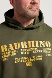 BadRhino Big & Tall Khaki Green Military Print Hoodie | BadRhino 5