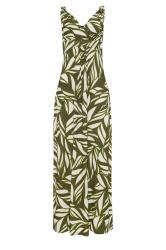 LTS Tall Women's Olive Green Leaf Print Maxi Dress | Long Tall Sally 5