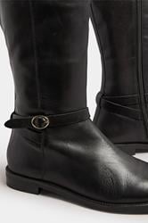 LTS Black Leather Knee High Riding Boot | Long Tall Sally 4