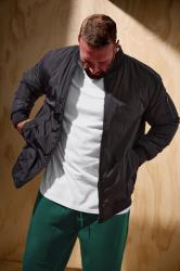 BadRhino Big & Tall Black Zip Bomber Jacket | BadRhino 1